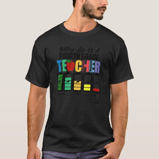 Schに戻る4級先生のバッテリ寿命 Tシャツ (正面)