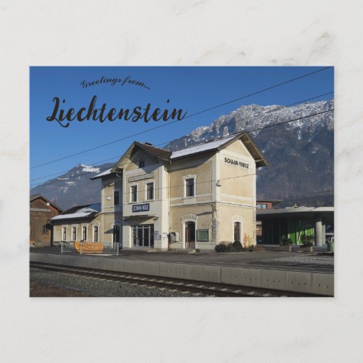 Schaan-Vaduz Railway Station Liechtenstein ポストカード (正面)
