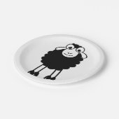 Schaap, witte of zwarte schapen. Dromen of slapen ペーパープレート (アングル)