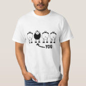 Schaap, witte of zwarte schapen van de familie tシャツ (正面)