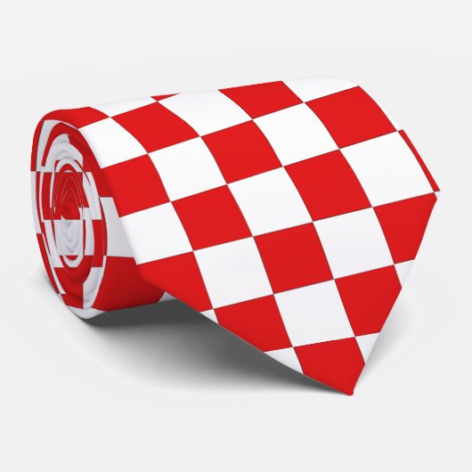 Schachbrettmuster Exklusive für Kroatien Liebhaber ネクタイ (ロール)