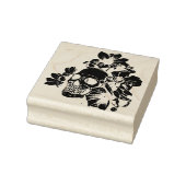 Schädel mit Mangnolia Blumen ラバースタンプ (スタンプ)