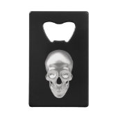 Schädel silber, 3D -  クレジットカード栓抜き (裏面)