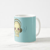 Schädel Totenkopf Kopfhörer skull earphones コーヒーマグカップ (正面右)