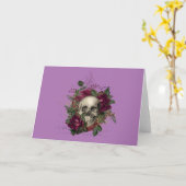 Schädel Totenkopf skull カード (黄色い花)
