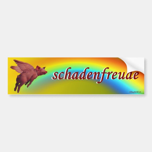 schadenfreude バンパーステッカー (正面)