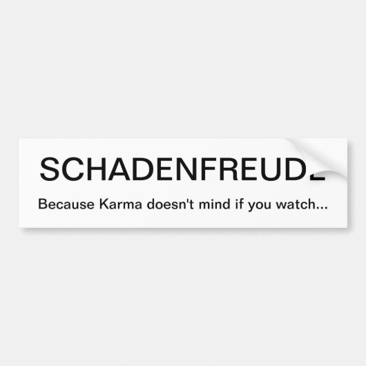 SCHADENFREUDE バンパーステッカー (正面)