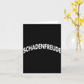Schadenfreude Funny And Sarcastic German Quote Mem カード (黄色い花)