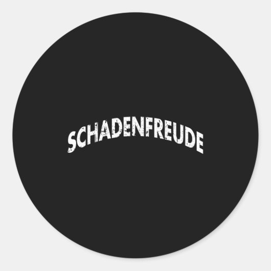 Schadenfreude Funny And Sarcastic German Quote Mem ラウンドシール (正面)