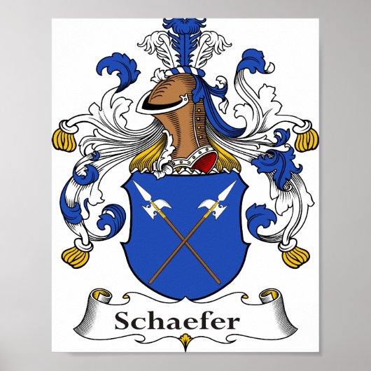 Schaefer Coat of Arms 8"x10"ポスター ポスター (正面)