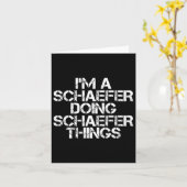 Schaefer Funny Surname Family Tree Birthday Reunio カード (黄色い花)