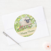 Schaf auf der Weide Postkarte ラウンドシール (封筒)