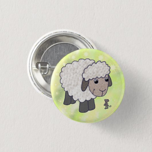Schaf mit Maus 缶バッジ (正面&裏面)