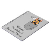 Schäferhund in Brusttasche, lustig ノートブック (左側)