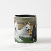 Schäferhunde Black & White Tasse マグカップ (中央)