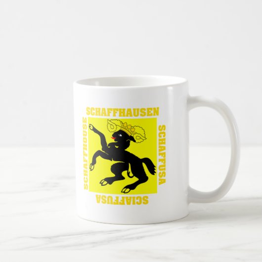 Schaffhausenスイス連邦共和国のカントンの旗 コーヒーマグカップ (右)