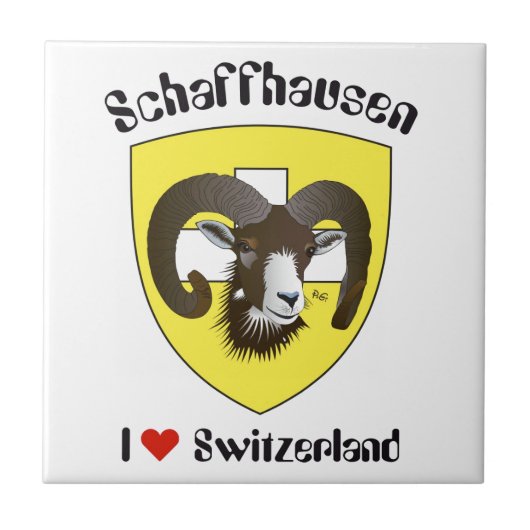 Schaffhausen Schweiz Suisse Svizzera Svizra Fliese タイル (正面)