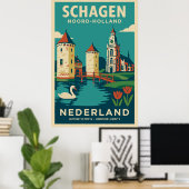Schagen, Noord Holland - Nederland 旅行 ポスター (ホームオフィス)