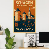 Schagen, Noord Holland - Nederland Travel ポスター (ホームオフィス)