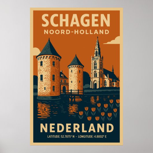 Schagen, Noord Holland - Nederland Travel ポスター (正面)