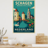 Schagen, Noord Holland - Nederland Travel ポスター (キッチン)
