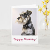 Schanuzerの写真が付いているハッピーバースデーカード カード (黄色い花)