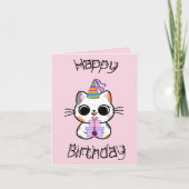 Schattige kat cadeau verjaardags カード (正面)