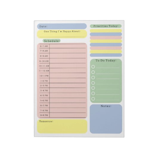 Schedule To Do Planner Checklist Organising Notes ノートパッド (回転)
