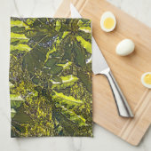 Schefflera Umbrellas Kitchen Towel 1 キッチンタオル (四つ折り)