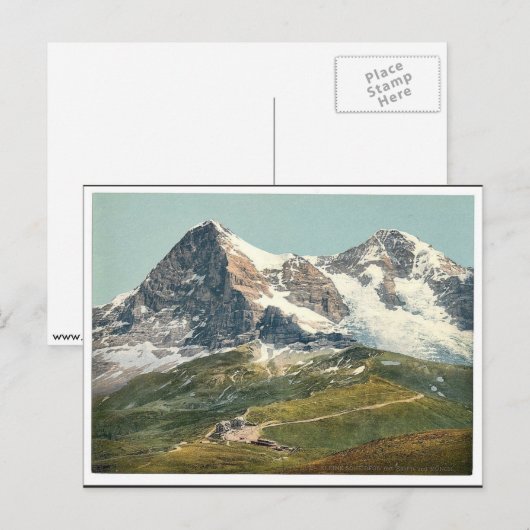 Scheideg, Bernese Obe, Bernese Eiger and M&ouml;nc ポストカード (正面/裏面)