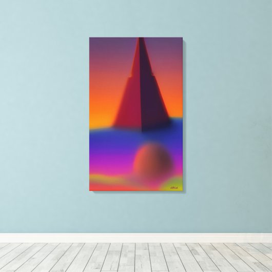 Scheming a Pyramid Dream キャンバスプリント (インサイチュ (ウッドフロア))