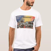 Schenectady、ニューヨーク-大きい手紙場面 Tシャツ (正面)