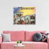 Schenectady, New York – ラージレターのシーン キャンバスプリント (インサイチュ (リビング))
