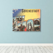 Schenectady, New York – ラージレターのシーン キャンバスプリント (インサイチュ (ウッドフロア))