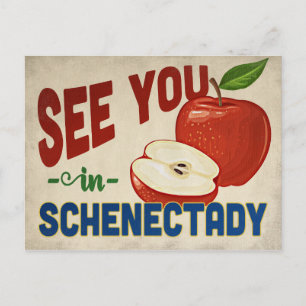 Schenectady New York Apple - Vintage Travel ポストカード