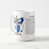 Scherer、起源、意味および頂上 コーヒーマグカップ (正面左)