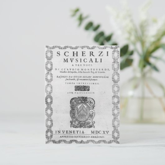 Scherzi Musicaliのタイトルページ ポストカード (スタンド正面)