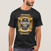 SCHETER姓、SCHETERファミリ名のクレスト Tシャツ (正面)