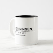 Scheveningen Coordinaten - Scheveningen Coordinate ツートーンマグカップ (正面左)