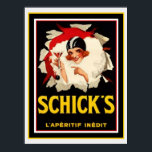 Schickのアールデコ広告ポスター12 x 16 ポスター<br><div class="desc">アールデコをテーマにしたSchick's L'Apertif Inedit 12 x 16</div>