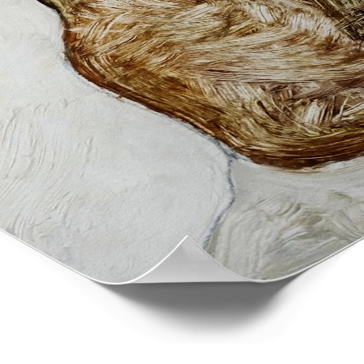 Schieleによって肩を持ち上げたセルフポートレート ポスター (角)