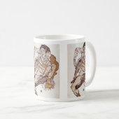 Schieleエゴン著つけられていたカップル コーヒーマグカップ (正面右)