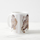 Schieleエゴン著つけられていたカップル コーヒーマグカップ (正面左)