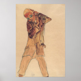 Schiele – ロングスカート付き男の子1910 ポスター
