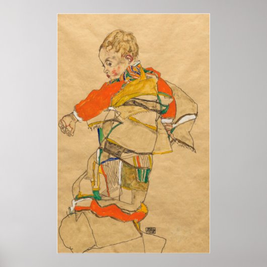 Schiele – 子どものポートレート(Anton Peschka Jr.) ポスター (正面)