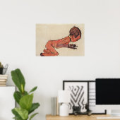 Schiele -生まれたばかりの脚が上描向き1910 ポスター (ホームオフィス)