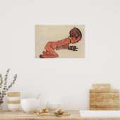 Schiele -生まれたばかりの脚が上描向き1910 ポスター (キッチン)