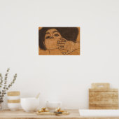 Schiele - Head Of A Woman 1908 ポスター (キッチン)