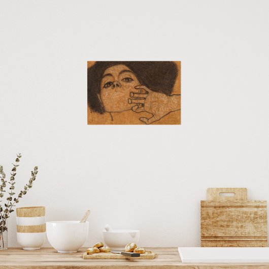 Schiele - Head Of A Woman 1908 ポスター (キッチン)