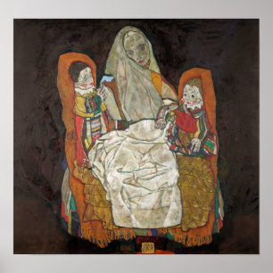 Schiele - Mother With Two Children ポスター
